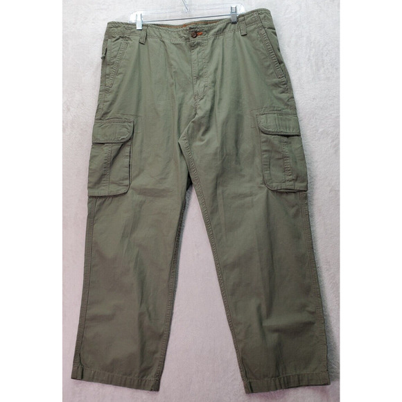 Outdoor Life Cargo Pants Mens Size 40 Green Mid Rise Comfort Pockets‎ Flat Front - Picture 1 of 8